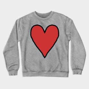 Red Heart Love for Valentines Day Graphic Crewneck Sweatshirt